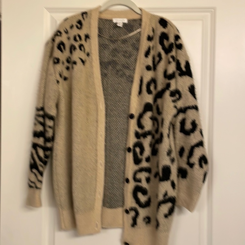 Topshop animal print oversized cardigan US 0-2